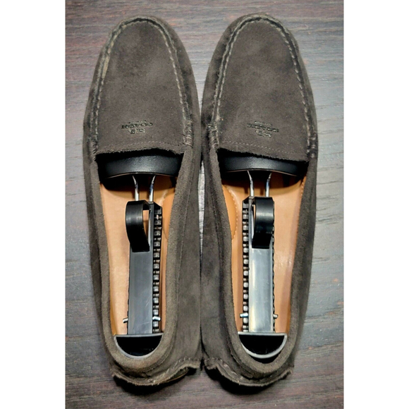 Coach Shoes - Coach Amber Suede Loafers Driving Shoes Womens Size 8.5 B Black Suede Flats